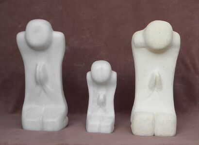 Family prayer - the symbol of hope - a Sculpture & Installation Artowrk by Vasile Stefanoiu